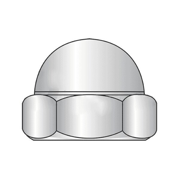 Newport Fasteners Low Crown Cap Nut, M6-1.00, Steel, Zinc Plated, 12 mm H, 2000 PK 677869-BR-2000 - main